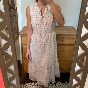 Draper James Multicolor Aspirin Dot Midi Dress